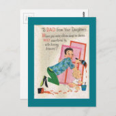 ヴィンテージの父の日 ポストカード (正面/裏面)