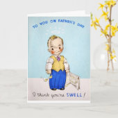 ヴィンテージの父の日-私はうねりをあなたは考えます、 カード (黄色い花)