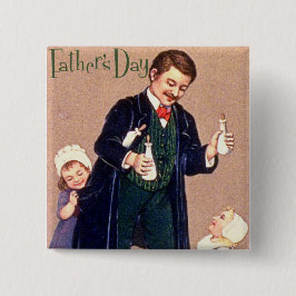 ヴィンテージの父の日 缶バッジ