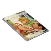 ヴィンテージの父の日,郊外の幸福な家族 ノートブック (右側)