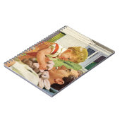 ヴィンテージの父の日,郊外の幸福な家族 ノートブック (左側)