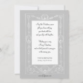 ヴィンテージの父クリスマスの雪の森 シーズンカード (裏面)