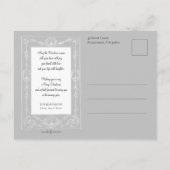 ヴィンテージの父クリスマスの雪の森 ポストカード (裏面)