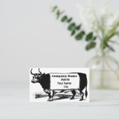 ヴィンテージの牛牧場主の肉用牛 名刺 (スタンド正面)
