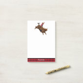 ヴィンテージの牛馬乗りカウボーイ ポストイット (デスク上)