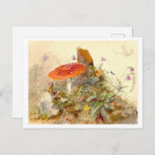 ヴィンテージの牧草地シーン ポストカード (正面/裏面)