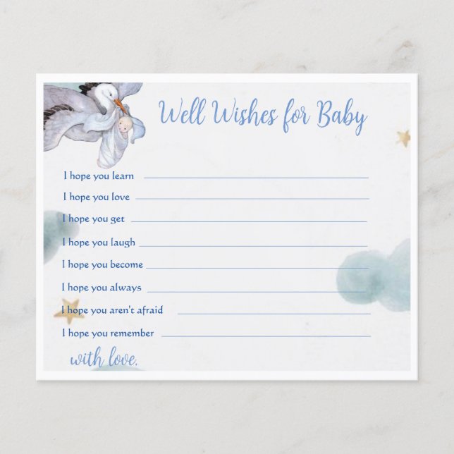 ヴィンテージの特別な配信ストークのベビー願い (正面)