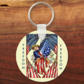 ヴィンテージの独立と自由 キーホルダー (正面)