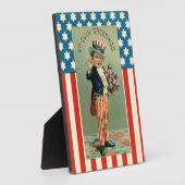 ヴィンテージの独立記念日　ヤングおじさんサム フォトプラーク (側面)