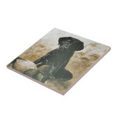 ヴィンテージの猟犬の子犬の実験室のレトリーバーのおとりをタイルを張って下さい タイル (側面)