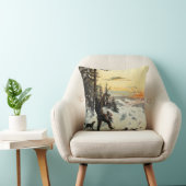 ヴィンテージの猟犬銃の冬の芸術の装飾の枕 クッション (椅子)