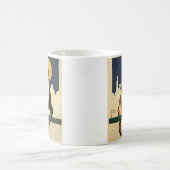 ヴィンテージの猫が歌おもしろいう間抜けと動物 コーヒーマグカップ (中央)