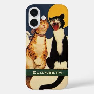 ヴィンテージの猫が歌おもしろいう間抜けと動物 iPhone 16ケース