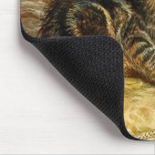 ヴィンテージの猫たちビクトリアン- Art マウスパッド (コーナー)