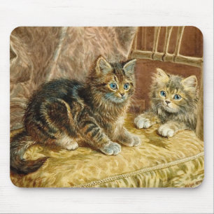 ヴィンテージの猫たちビクトリアン- Art マウスパッド