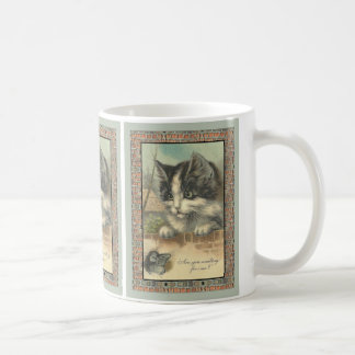 ヴィンテージの猫とネズミ "waiting for me?" コーヒーマグカップ