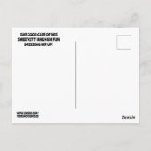 ヴィンテージの猫のペーパードール 誕生日ポストカード ポストカード (裏面)