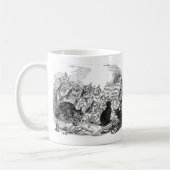 ヴィンテージの猫 コーヒーマグカップ (左)