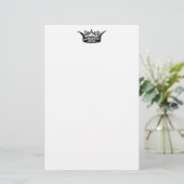 ヴィンテージの王冠のイラストレーションの文房具 便箋 (スタンド正面)