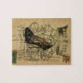 ヴィンテージの王冠のファッションの女王の小剣 ジグソーパズル (横)