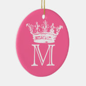 ヴィンテージの王冠のモノグラム セラミックオーナメント (右)