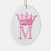 ヴィンテージの王冠のモノグラム セラミックオーナメント (右)