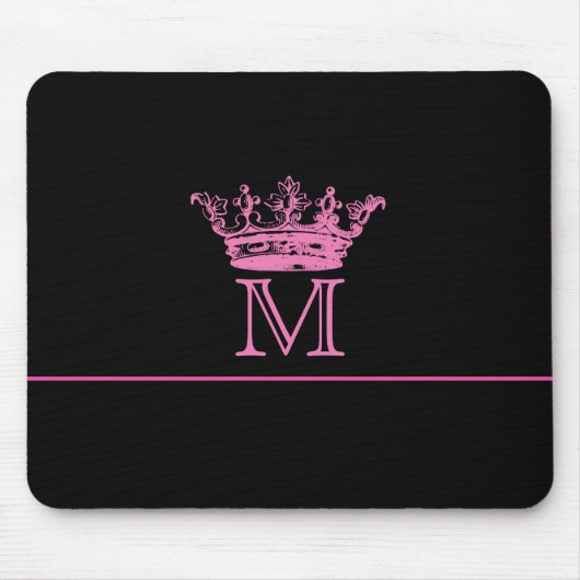 ヴィンテージの王冠のモノグラム マウスパッド (正面)