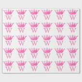 ヴィンテージの王冠のモノグラム ラッピングペーパー (フラット)