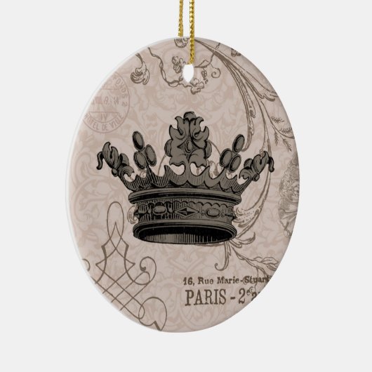 ヴィンテージの王冠の…オーナメント セラミックオーナメント (右)