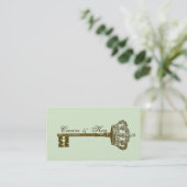 ヴィンテージの王冠及び主エレガントな名刺の水 名刺 (スタンド正面)