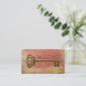 ヴィンテージの王冠及び主エレガントな名刺PinkII 名刺 (スタンド正面)