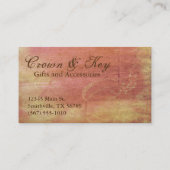 ヴィンテージの王冠及び主エレガントな名刺PinkII 名刺 (裏面)