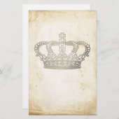 ヴィンテージの王冠 便箋 (正面/裏面)