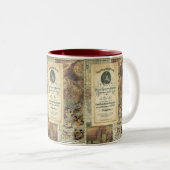 ヴィンテージの王室ので地理的な社会のマグ ツートーンマグカップ (正面右)