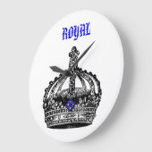 ヴィンテージの王室のな王冠 ラージ壁時計 (傾斜)