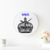 ヴィンテージの王室のな王冠 ラージ壁時計 (ホーム)