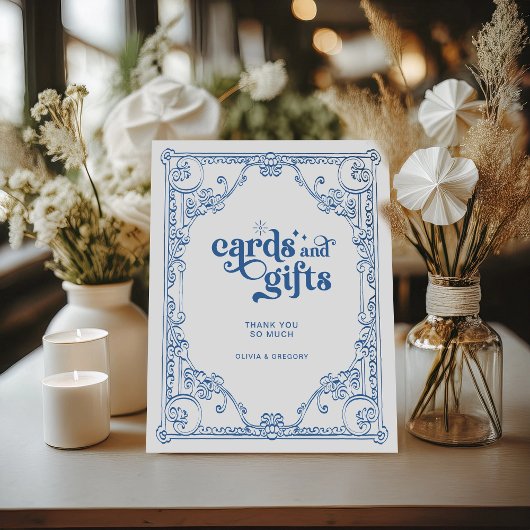 ヴィンテージの珍重なウェディングカードとギフト 台座サイン