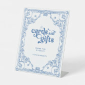 ヴィンテージの珍重なウェディングカードとギフト 台座サイン (正面)