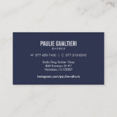 ヴィンテージの理容師ポーランド人/まっすぐなかみそり/余分に厚く 名刺 (裏面)