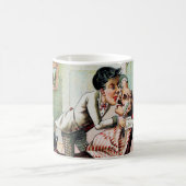 ヴィンテージの理髪店の剃ること コーヒーマグカップ (中央)