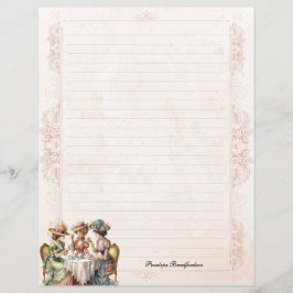 ヴィンテージの生意気な女性ハイティー文房具