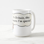 ヴィンテージの生意気な男の子(2本指の敬礼) コーヒーマグカップ (正面右)