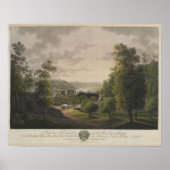 ヴィンテージの田舎の教会の尼寺遺跡, 1810 ポスター (正面)