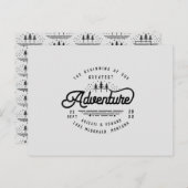 ヴィンテージの田舎の森で日付を守る 案内ポストカード (正面/裏面)