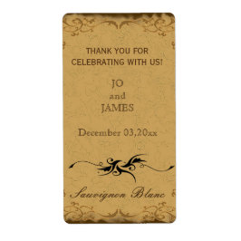 ヴィンテージの田舎の結婚式のワインの好意 ラベル