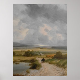 ヴィンテージの田舎、ヴィンテージアート、油彩画、 ポスター