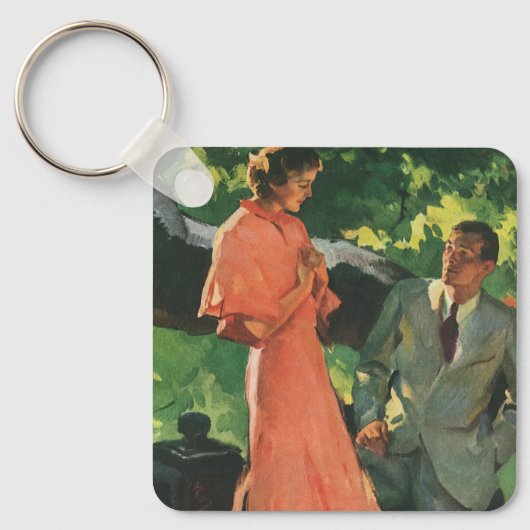 ヴィンテージの申し入れ、結婚してくれないか。 キーホルダー (正面)