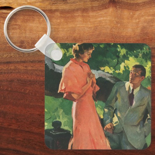 ヴィンテージの申し入れ、結婚してくれないか。 キーホルダー (正面)