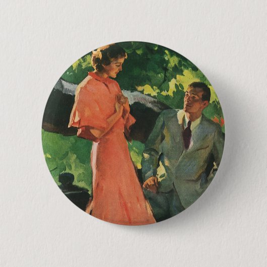 ヴィンテージの申し入れ、結婚してくれないか。 缶バッジ (正面)