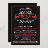 ヴィンテージの男の誕生日の人の神話の伝説の招待状 招待状 (正面/裏面)